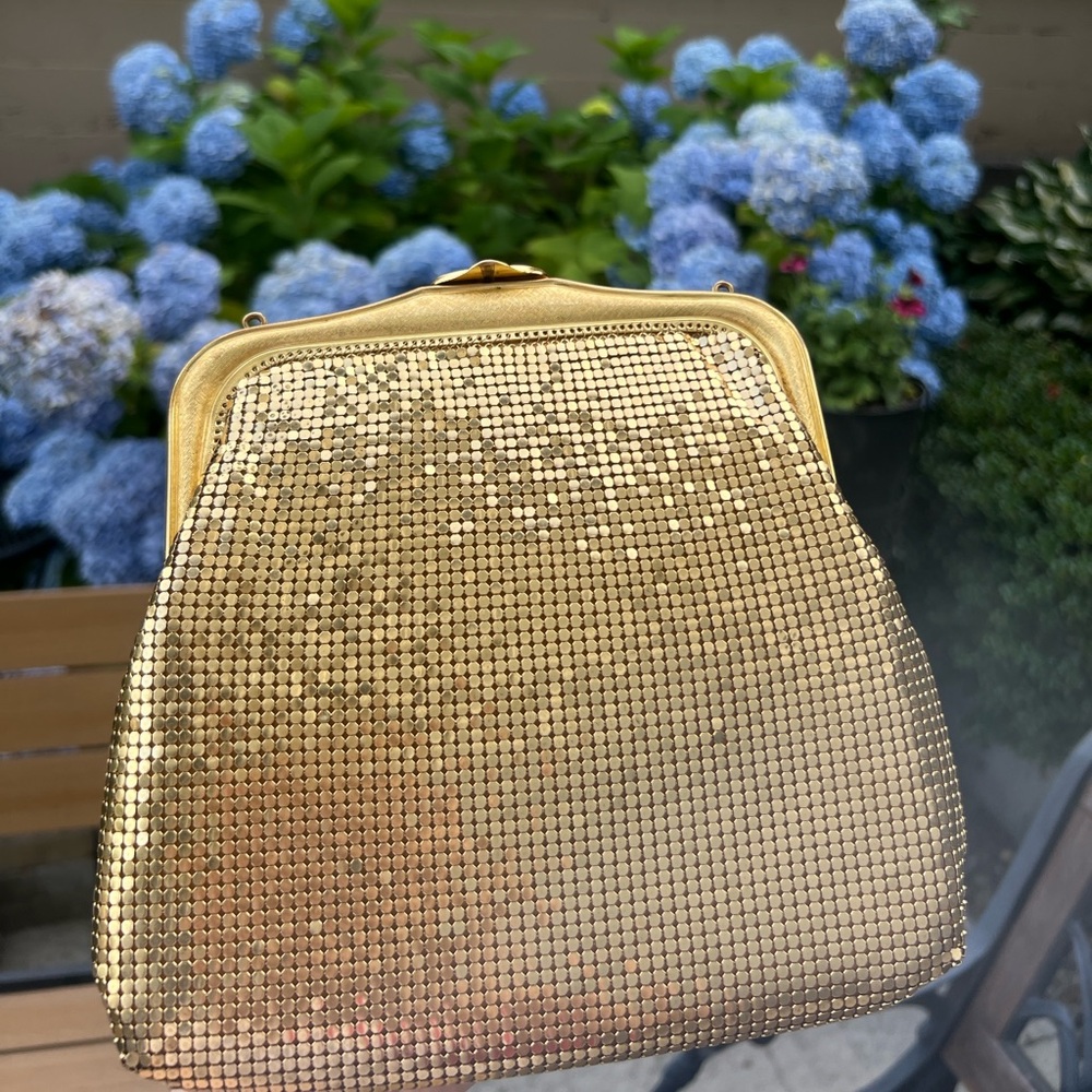 Oroton Vintage Gold Mesh Evening Bag